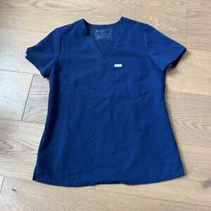 Figs Scrubs Caterina Top - Navy Blue - Size XS - EUC